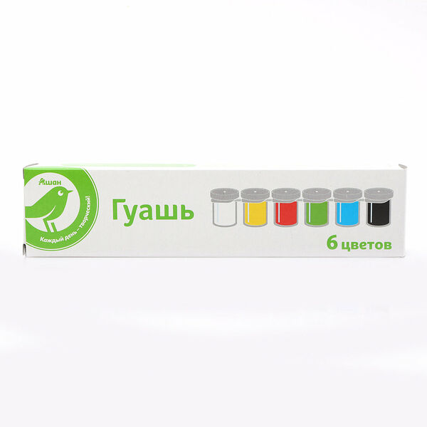 Гуашь Каждый день, 6 цветов блок-тара