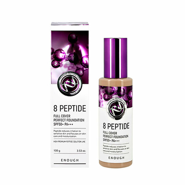Тональная основа Enough 8 peptide Full Cover Perfect SPF 50+ т.23 100 мл
