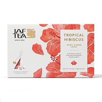 Чайный напиток Jaf tea Tropical Hibiscus с ароматом граната и маракуйи 10х1.5г, Шри-Ланка