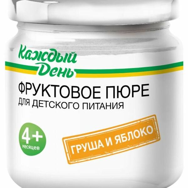 Пюре Каждый день яблоко и груша с 4 мес.