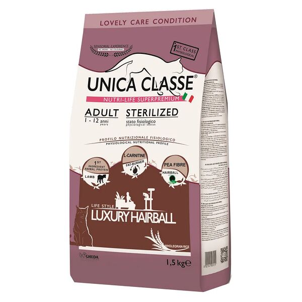 Корм UNICA сухой для стерилизованных кошек с ягненком