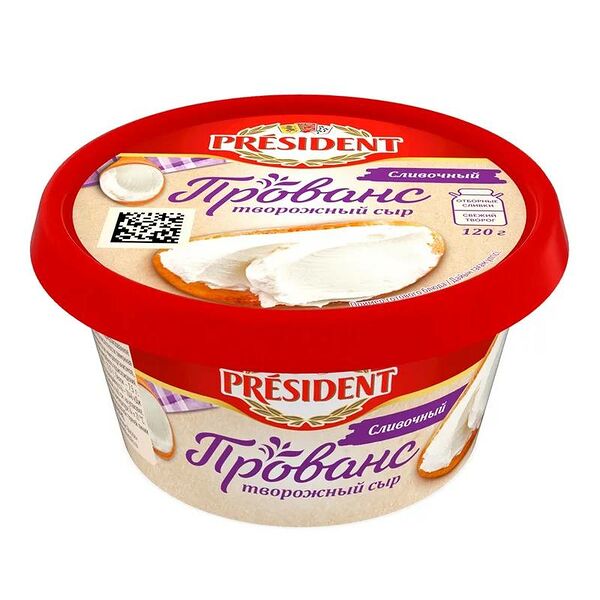 Сыр-мусс творожный Прованс 62%, President
