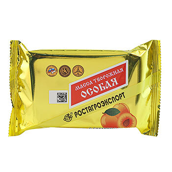 Масса творожная с сахаром и курагой ТМ Ростагроэкспорт