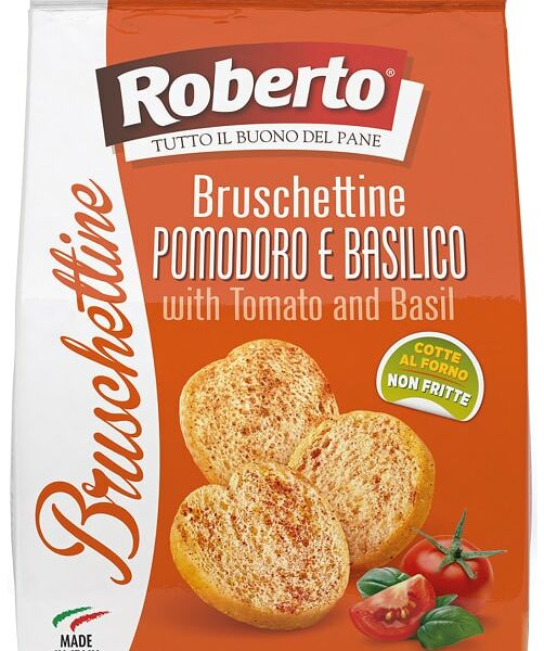 Хлебцы Roberto Брускеттине хрустящие со вкусом томатов и базилика 100г