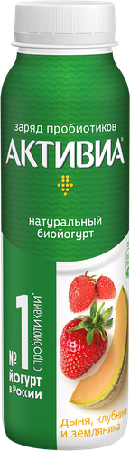 

Биойогурт питьевой АКТИВИА Дыня, клубника, земляника 1,5%, без змж, 260г