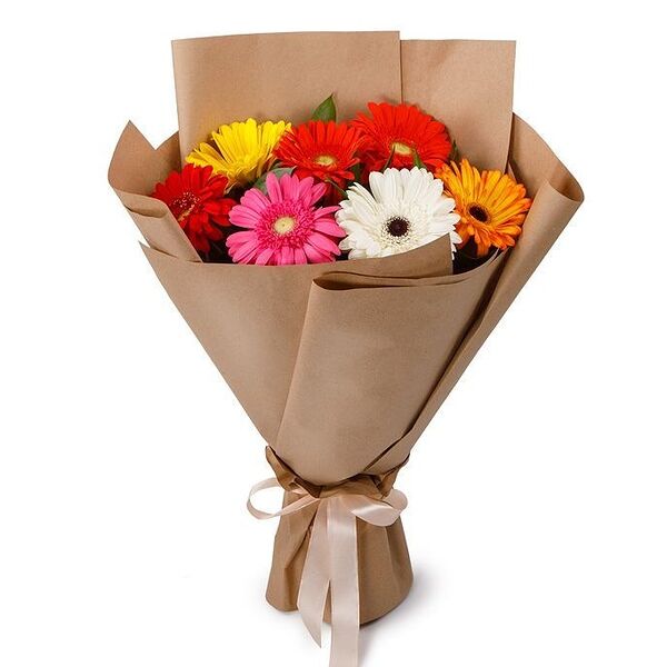 Букет из 7 гербер Раскраска