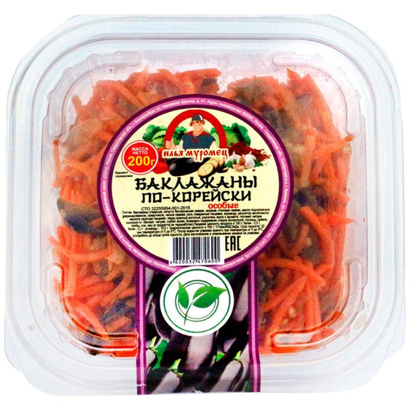 

Баклажаны по-корейски Илья Муромец особые 200 г