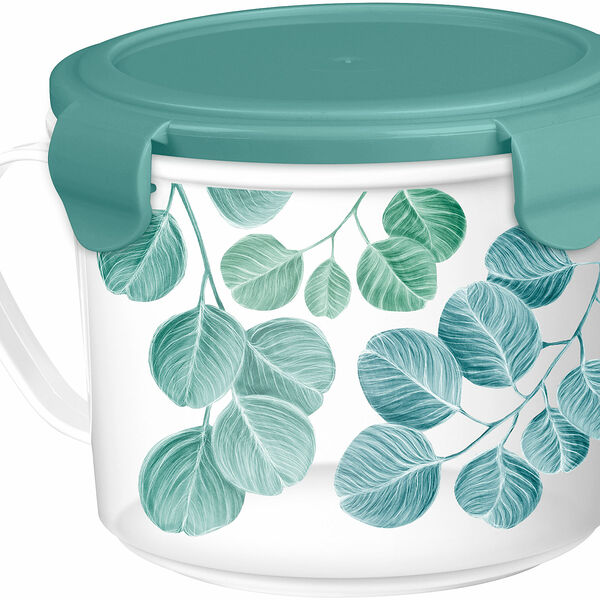 Контейнер-кружка c декором для холодных и горячих продуктов Свч