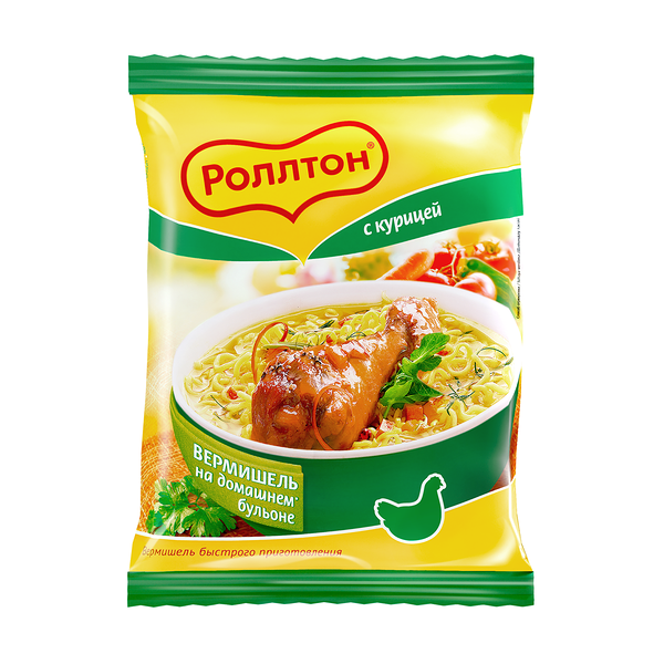 Вермишель Роллтон со вкусом курицы 60г