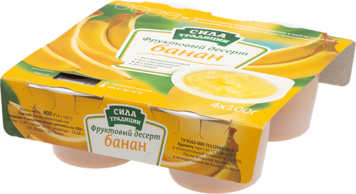 

Фруктовый десерт Сила Традиции Банан, 4 х 100 г