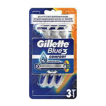 Бритвенный станок Gillette Blue3 Comfort одноразовый 3 лезвия, 3 шт.