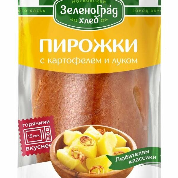 Пирожок Хлебозавод №28 с картофелем и жареным луком 80г