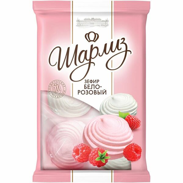 Зефир Шарлиз бело-розовый, 180г