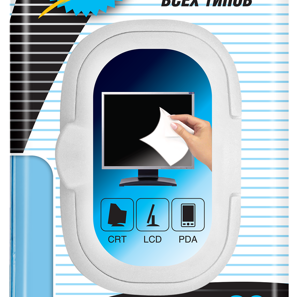 Салфетки влажные OPTI CLEAN для экранов всех типов,90шт