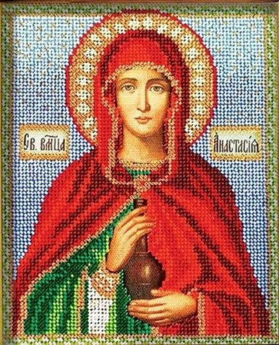 В307 Набор для вышивания бисером Кроше 'В.М. Анастасия'12х14,5 см