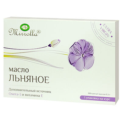 Mirrolla Масло льняное капсулы 100 шт