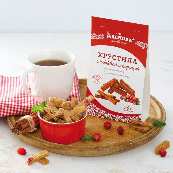 Хрустила с клюквой и корицей без сахара МясновЪ Буфет 50 г
