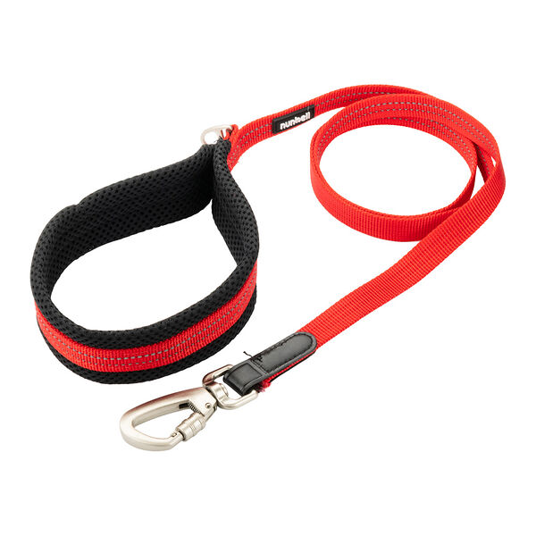 Поводок NUNBELL SW-S 120х1.5 см, полиэстер, со светоотражающей нитью, микс, для собак