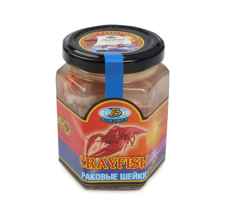 

Раковые шейки Вояджер натуральные в собственном соку 210 г