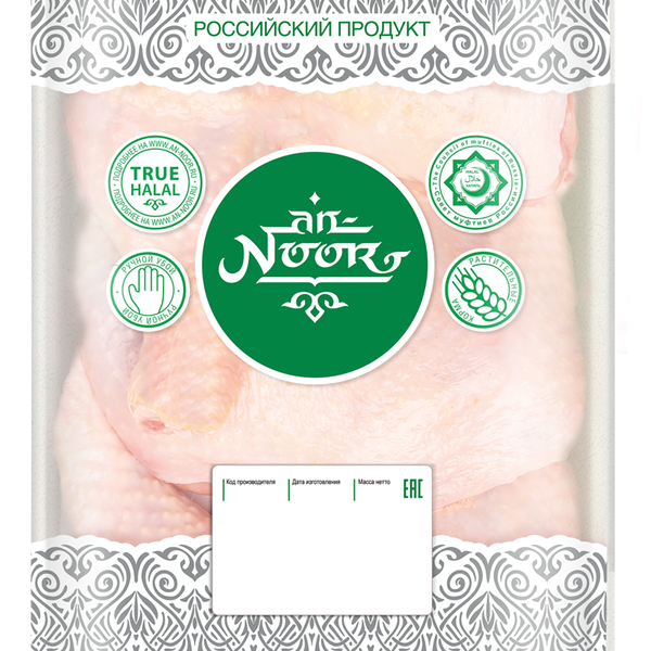 Окорочок куриный AN-NOOR Халяль охл. лоток вес до 1.4кг