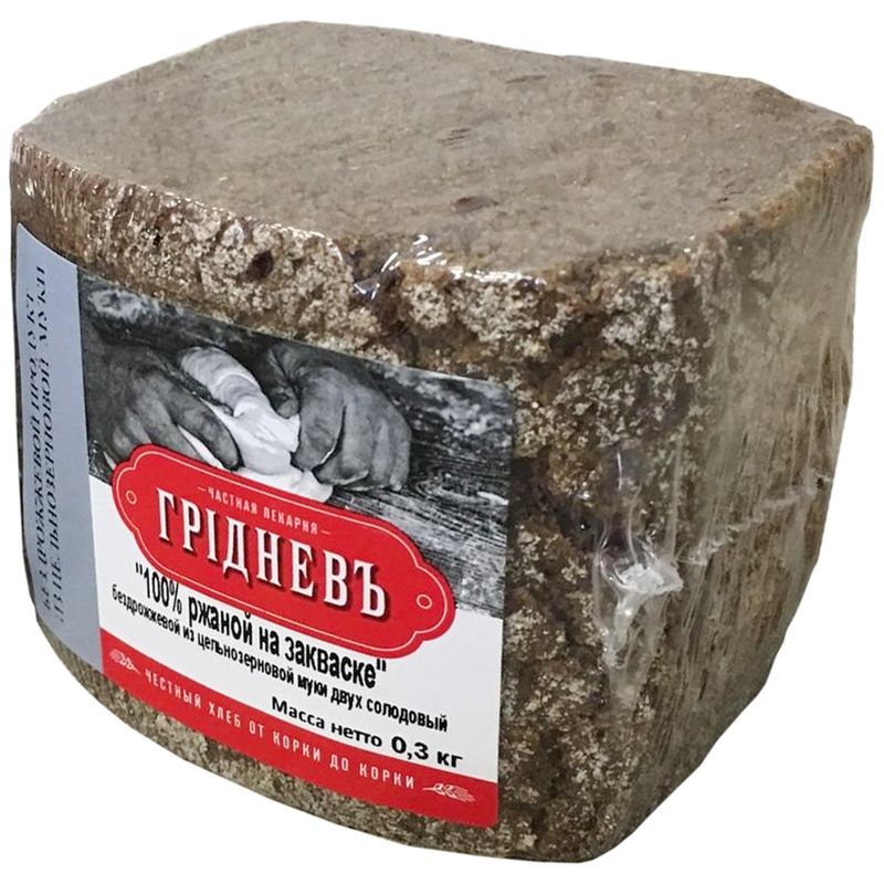 

Хлеб ржаной Грiдневъ Заварной на солодовой заварке 300 г