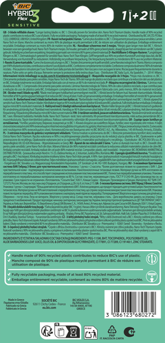 

Бритвенный станок Bic Hybrid 3 Flex с 2 сменными кассетами