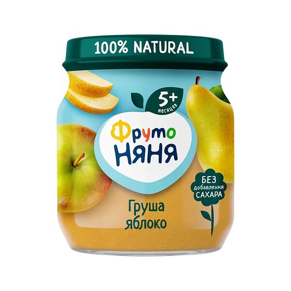 Фруктовое пюре ФрутоНяня груша-яблоко, с 5 месяцев