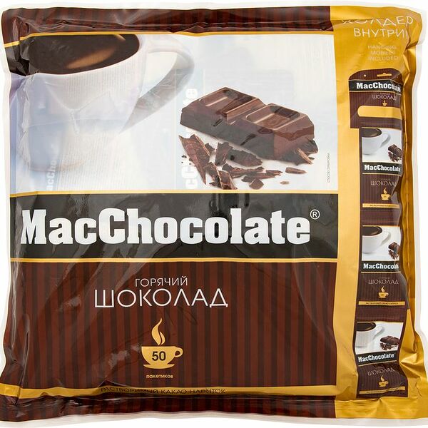 Растворимый какао-напиток MacChocolate горячий шоколад, 50 штук