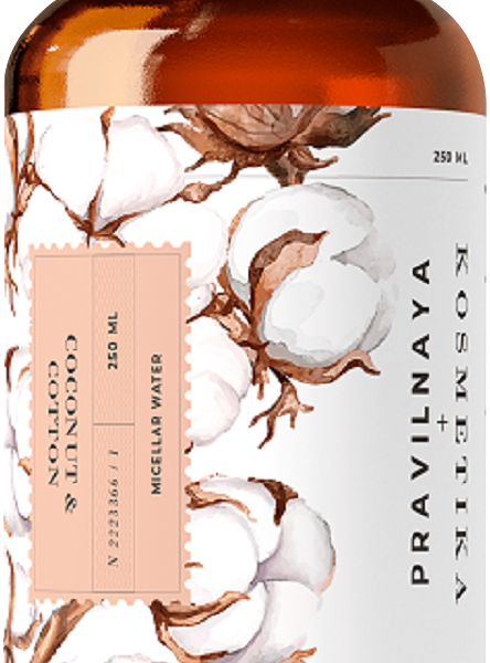 Мицеллярная вода Pravilnaya Kosmetika Кокос, хлопок 250 мл