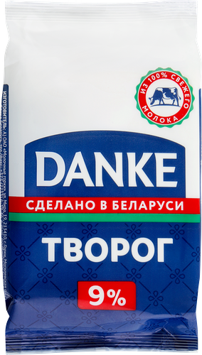 Творог Danke 9%, без змж