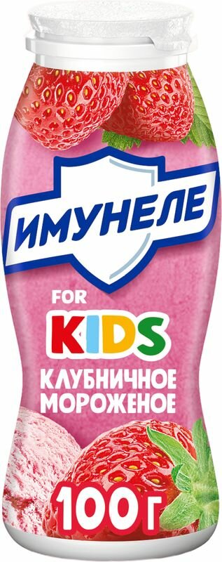 Купить Напиток кисломолочный for Kids (фо Кидс) Клубничное мороженое 1 ...