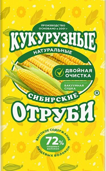 Отруби Сибирская клетчатка Кукурузные натуральные 200г