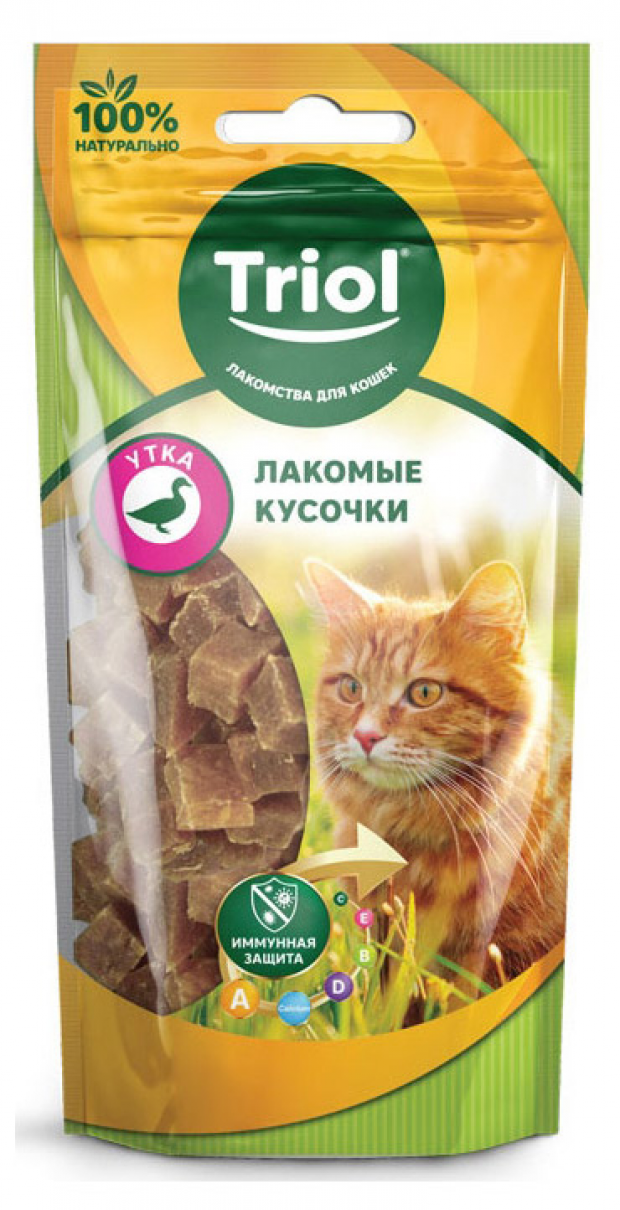 

Лакомство для кошек Triol Кусочки из утки 40 г