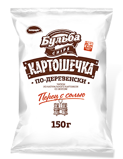 Чипсы Бульба chips из сырого картофеля со вк перца и соли 150г