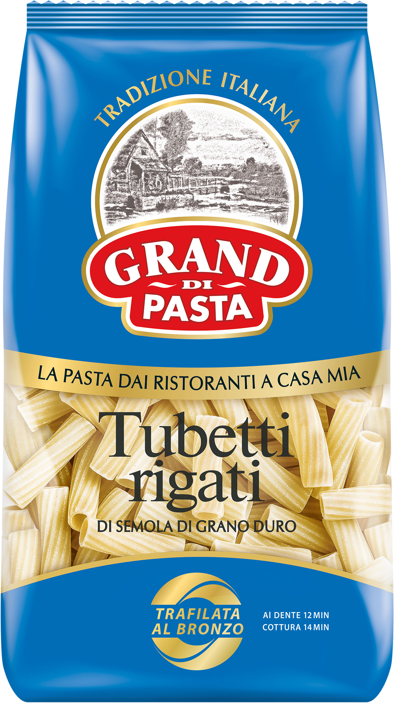 

Макароны Grand Di Pasta Tubetti rigati группа А, 450 г