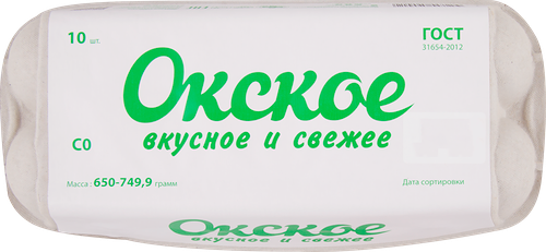 Яйцо Окское СО белые 10 шт 650 г