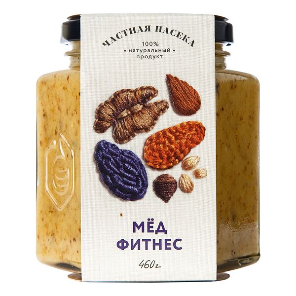 Мед Медовый дом Частная пасека Фитнес, 460г