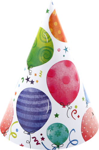 

Колпаки праздничные Happy Birthday 16см Арт. КЛП, 6шт, дизайн в ассортименте