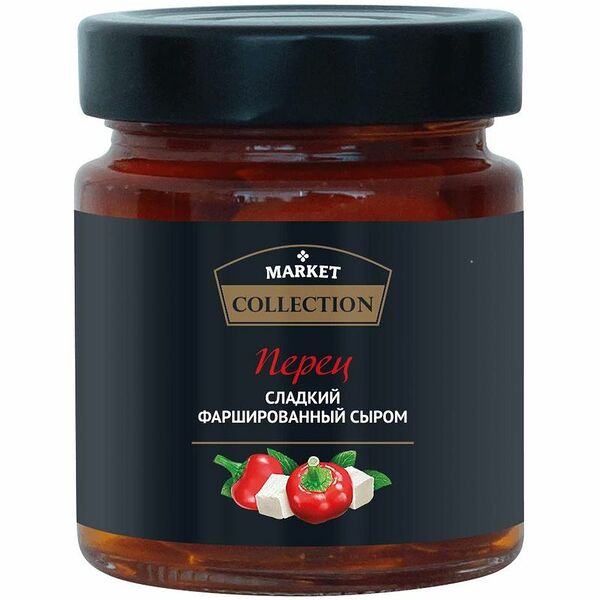 Перец сладкий фаршированный сыром Market Collection, 185г