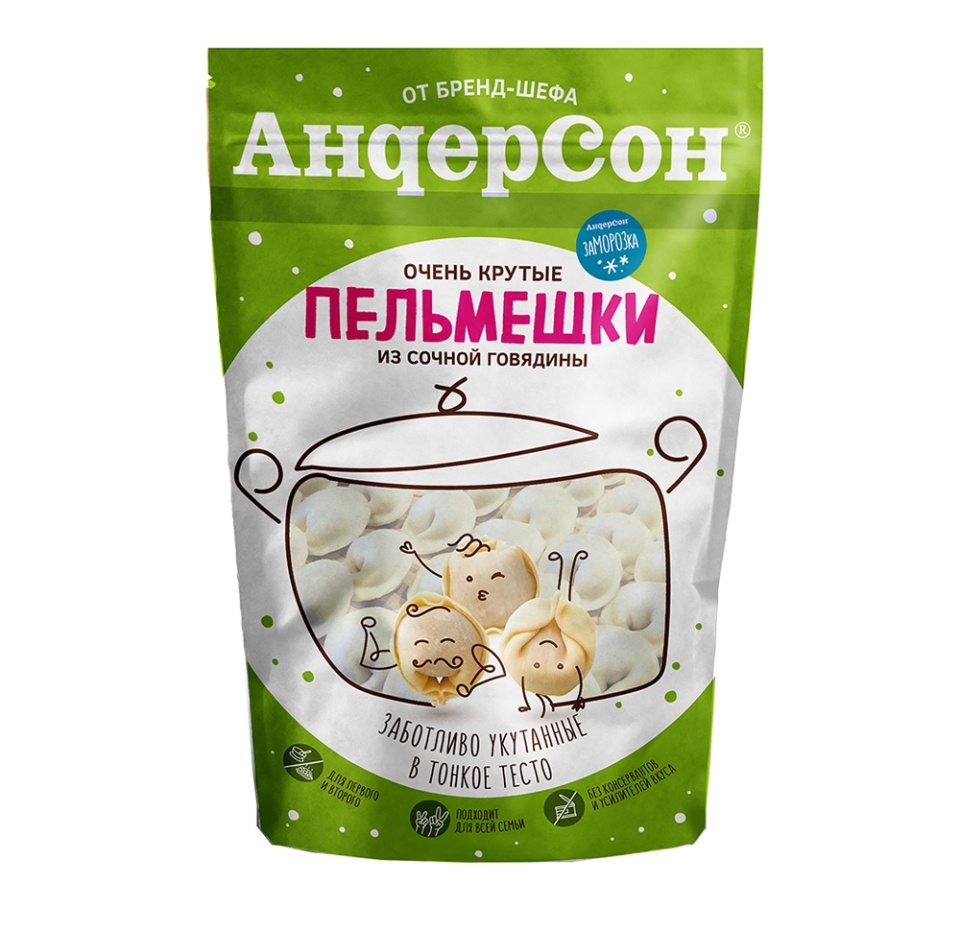 

Пельмени с говядиной, «Андерсон», 400 г, Россия