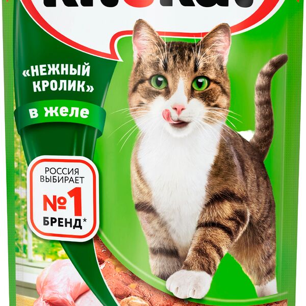 Влажный корм для кошек Kitekat Нежный кролик в желе