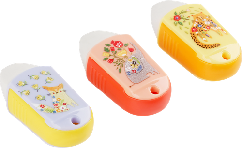 

Точилка MESHU Spring breath 1 отверстие, с ластиком, в ассортименте, Арт. MS_41921