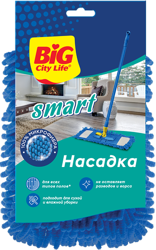 Насадка для швабры BIG CITY LIFE Smart, микрофибра, шенилл Арт. 14410285