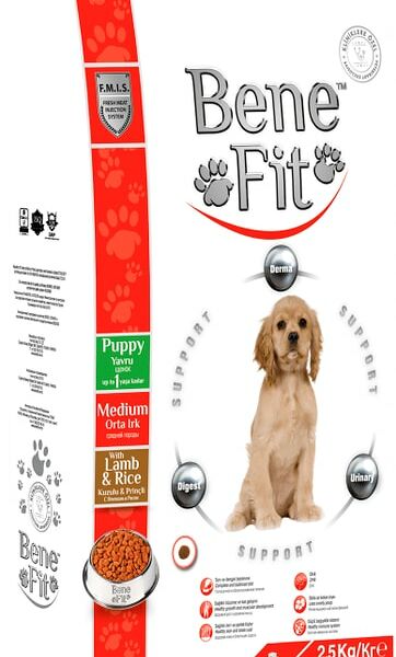 Сухой корм для щенков BeneFit Puppy Medium с ягненком и рисом 2.5кг