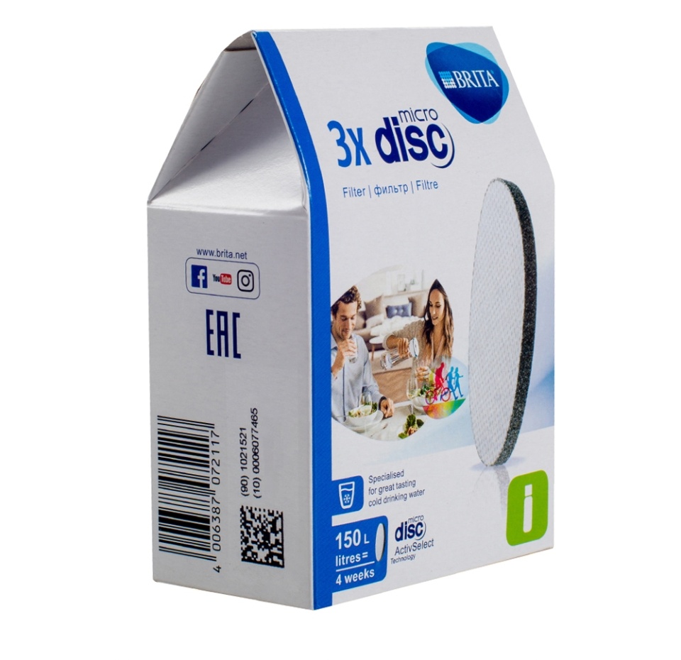 

Набор фильтров для воды micro disc Brita для бутылки Fill&Go, 3 шт.