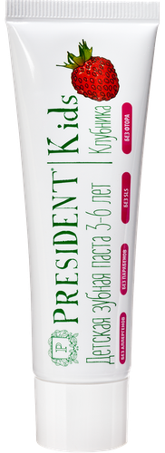 

Зубная паста President Kids для детей 3-6 лет клубника 50 мл