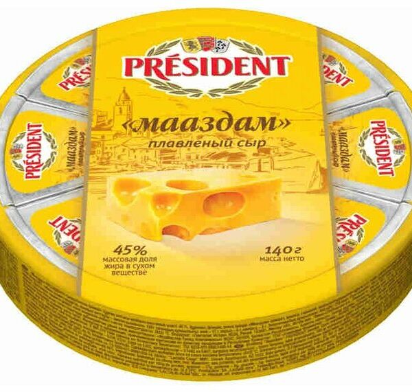 Сыр плавленый President Мааздам 45%