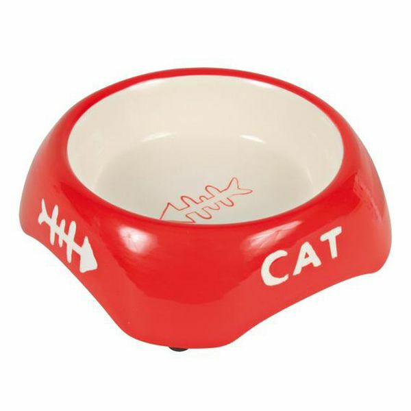 Миска для кошек MAJOR Cat красная керамика 13,5х4,5см