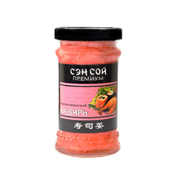 Имбирь Sen Soy 145г для суши маринованный розовый