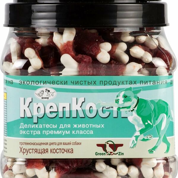 Лакомство для собак GreenQZin экстра премиум класса Броскость куриное мясо на кальциевой косточке